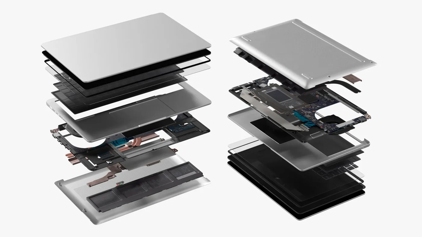 Professional Ultrabook with Hardware Modules 3D Model