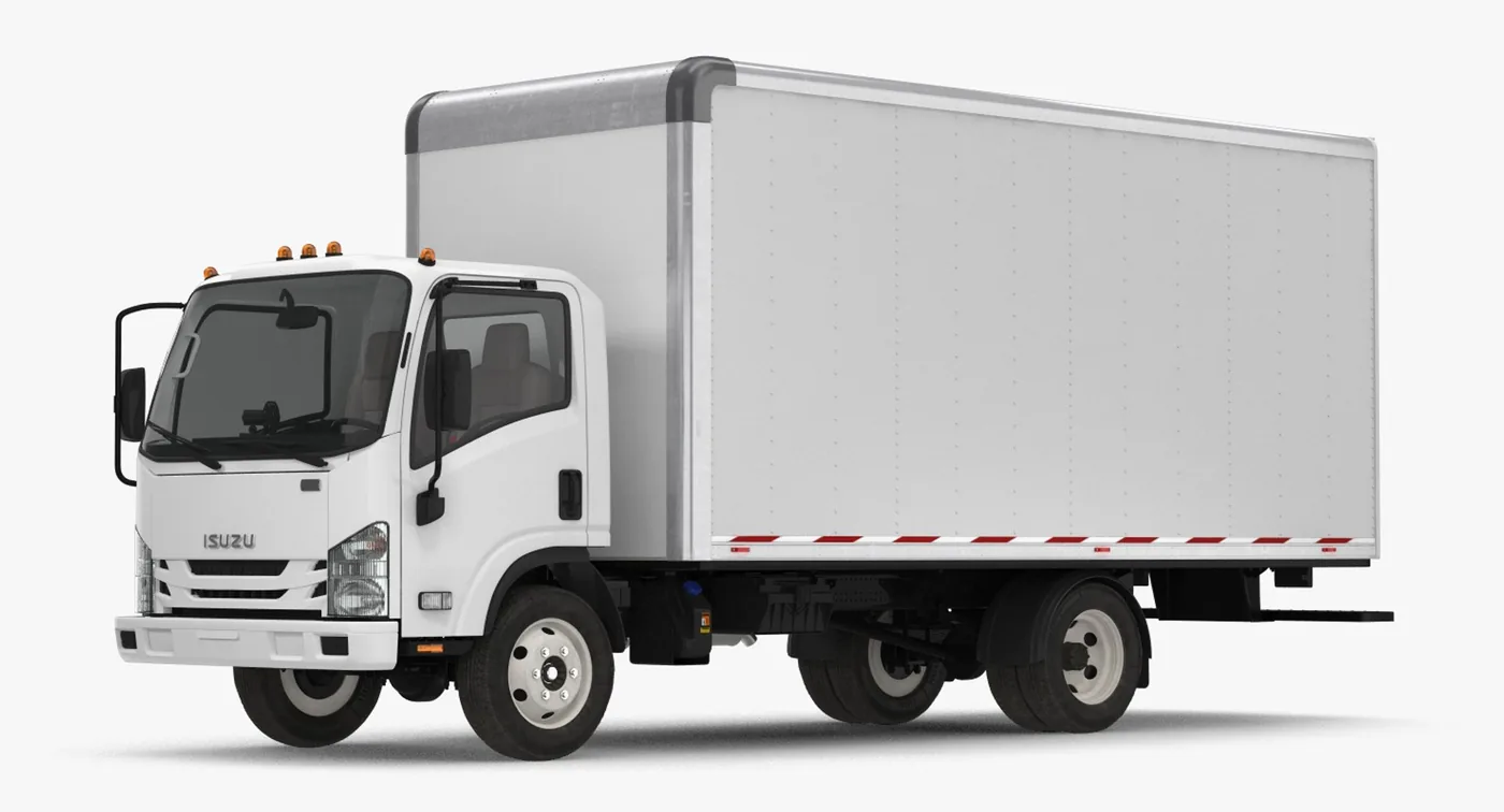 Box Truck Isuzu NPR 2018 3D Model