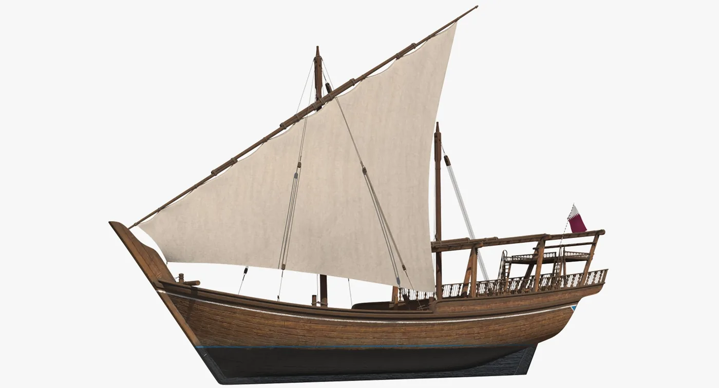 Qatar Traditional Boat 3D Model