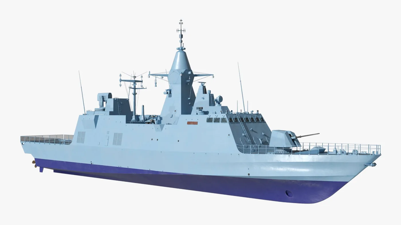 Combat Ship Class Corvette Navy 3D Model
