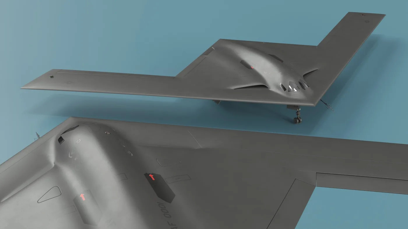 B-21 Stealth Bomber Black 3D Model