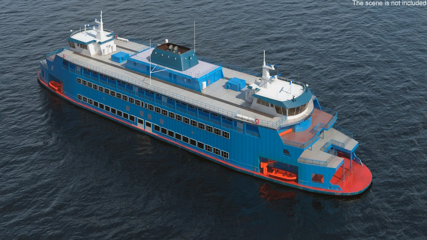 City River Passenger Ferry 3D Model