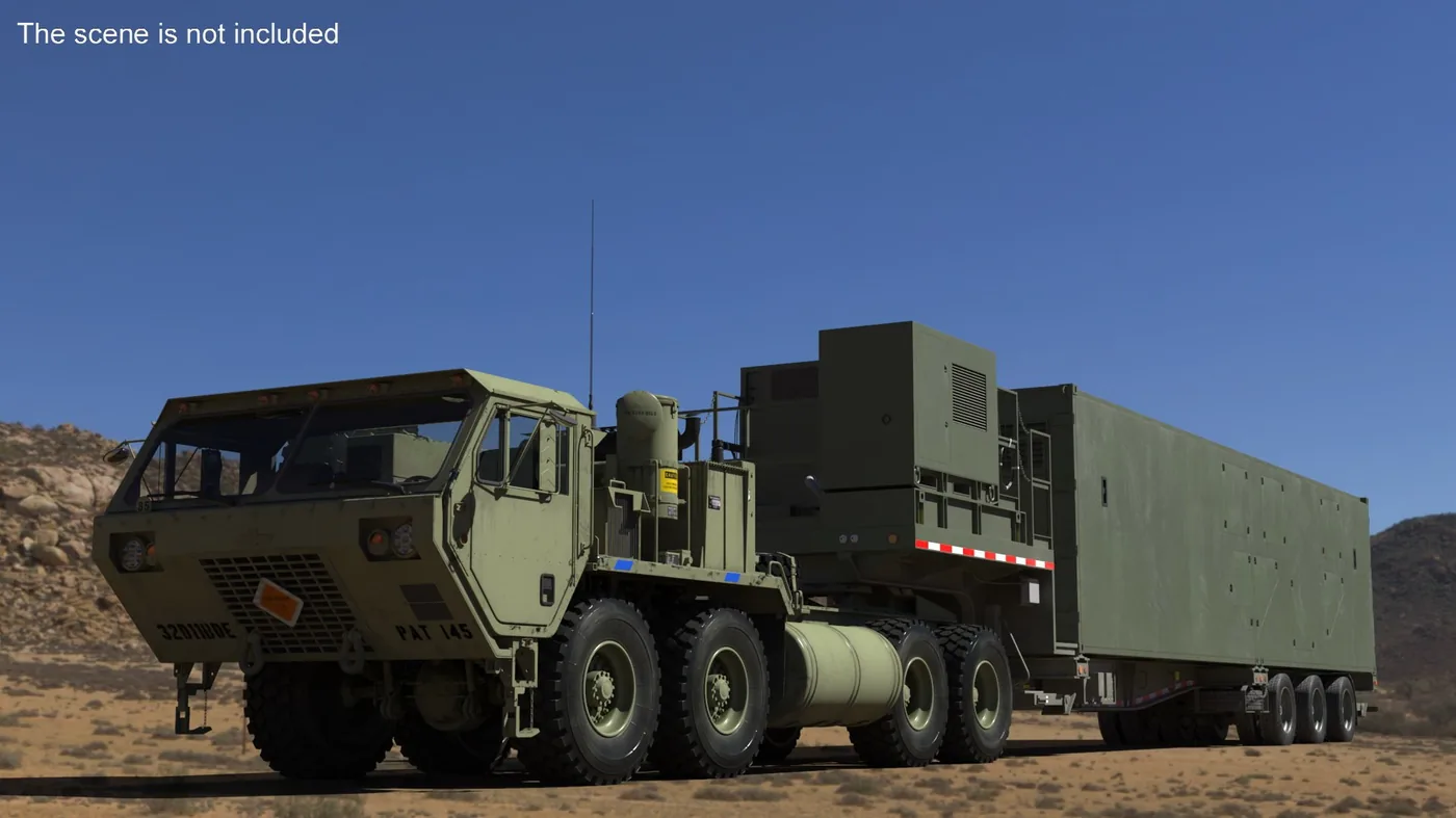 Typhon Missile Launcher with Tractor M983 3D Model