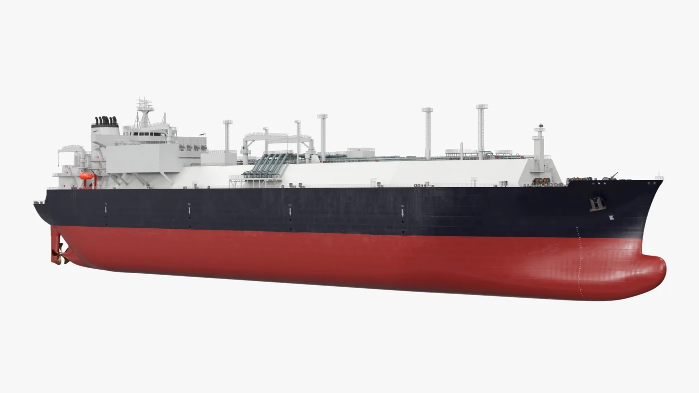 Marine LNG Transport Ship 3D Model