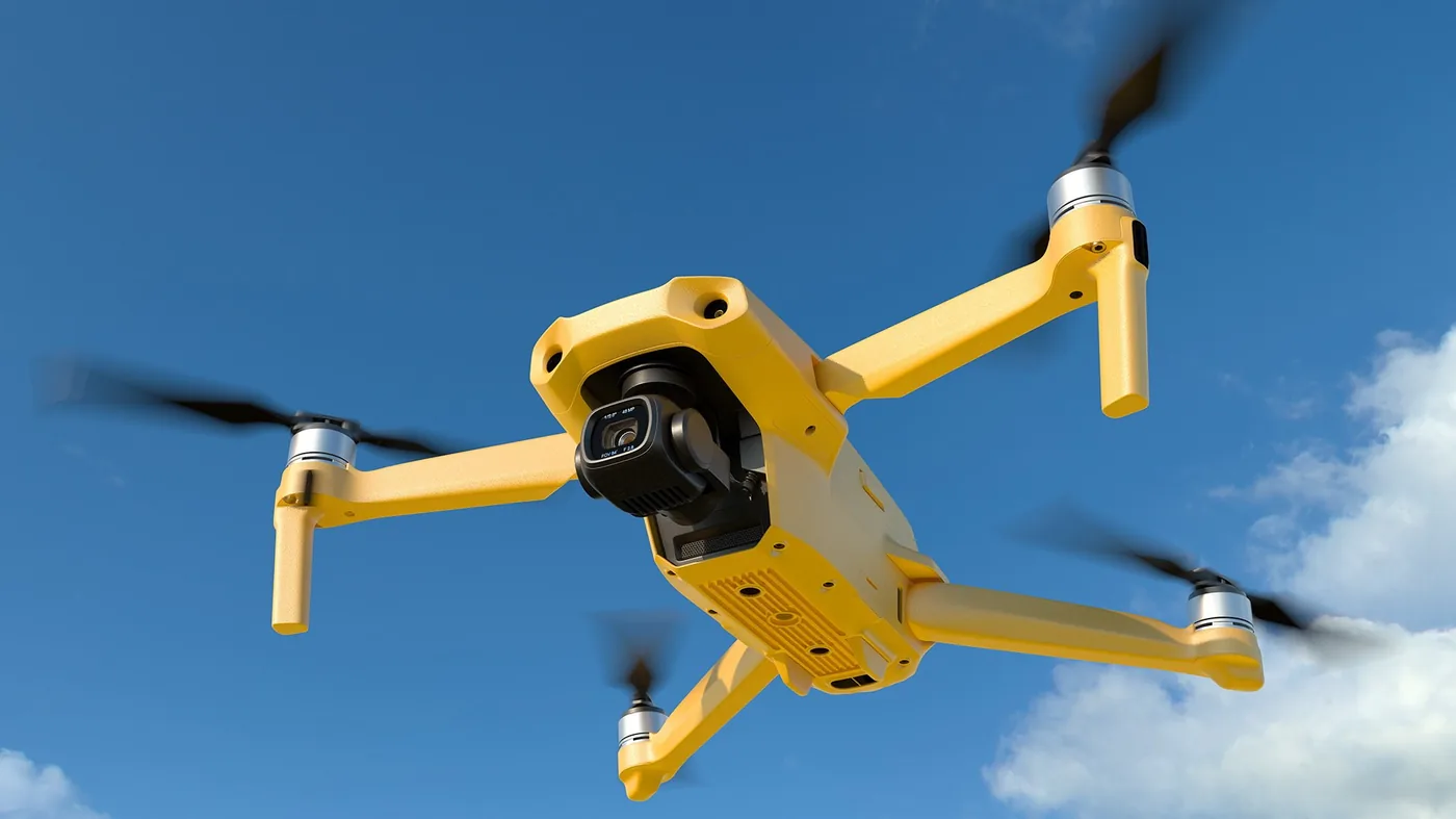 Drone Quadcopter UAV with Camera Rigged 3D Model