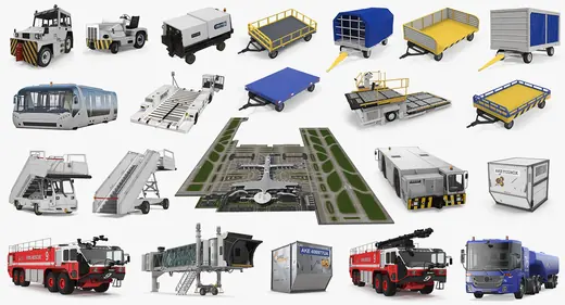 Airport Big Collection 3D Model