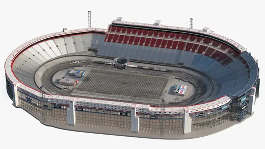 Short Track NASCAR Bristol Motor Speedway 3D Model