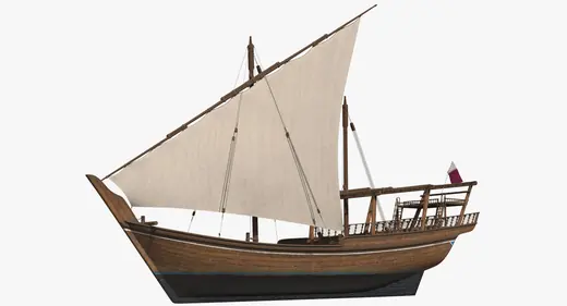 Qatar Traditional Boat 3D Model