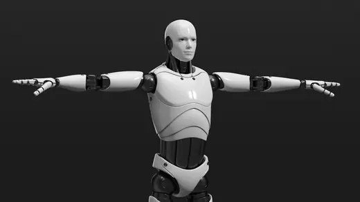 Cyborg Male T-pose 3D Model