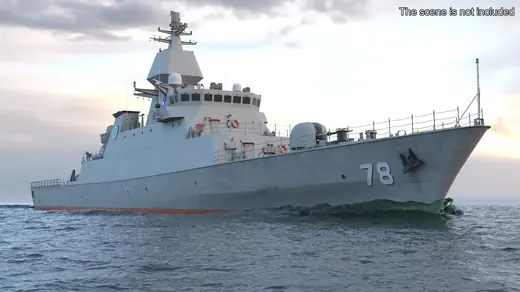 Iranian Destroyer Deylaman 3D Model