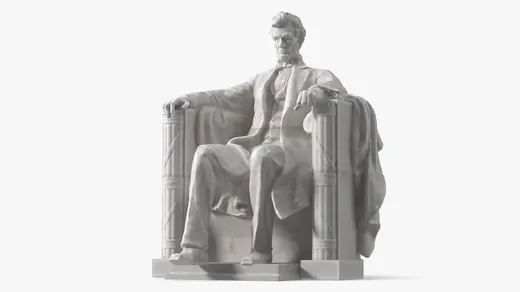 Lincoln Memorial Seated Marble Statue 3D Model