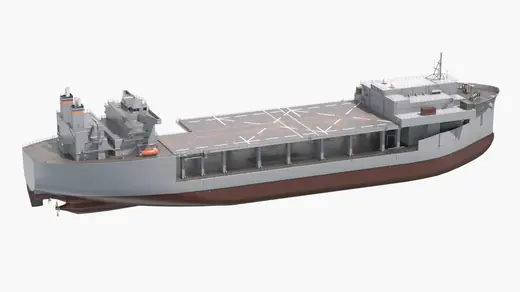 USS Lewis B Puller Expeditionary Mobile Base Simplified 3D Model