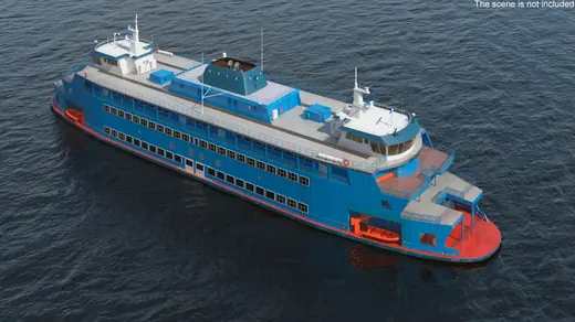 City River Passenger Ferry 3D Model