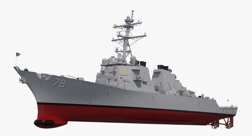 Arleigh Burke Destroyer Porter DDG-78 3D Model