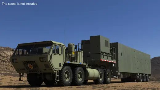 Typhon Missile Launcher with Tractor M983 3D Model